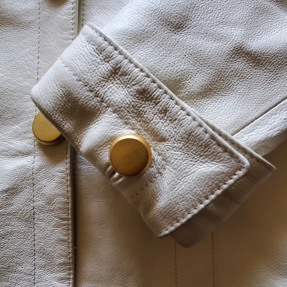 Vintage Terry Lewis White Leather Blazer S - Picture 5 of 14